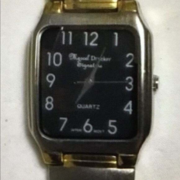 MARCEL DRUCKER Men’s Vintage 2-Tone Link Watch NIB - Picture 2 of 4